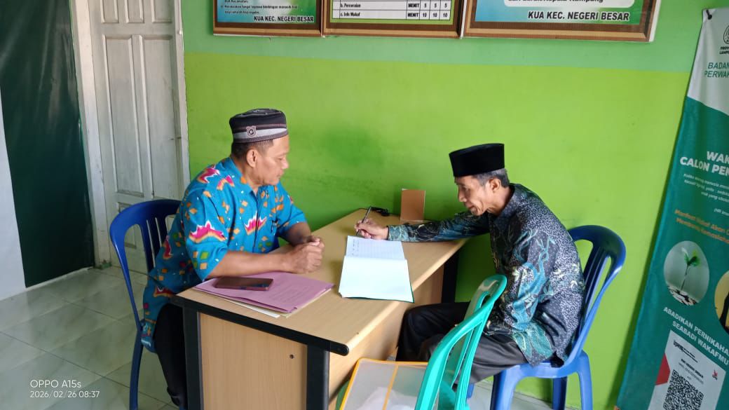 Wakaf Dikonsultasikan, Operator KUA Negeri Besar Berikan Layanan Administratif