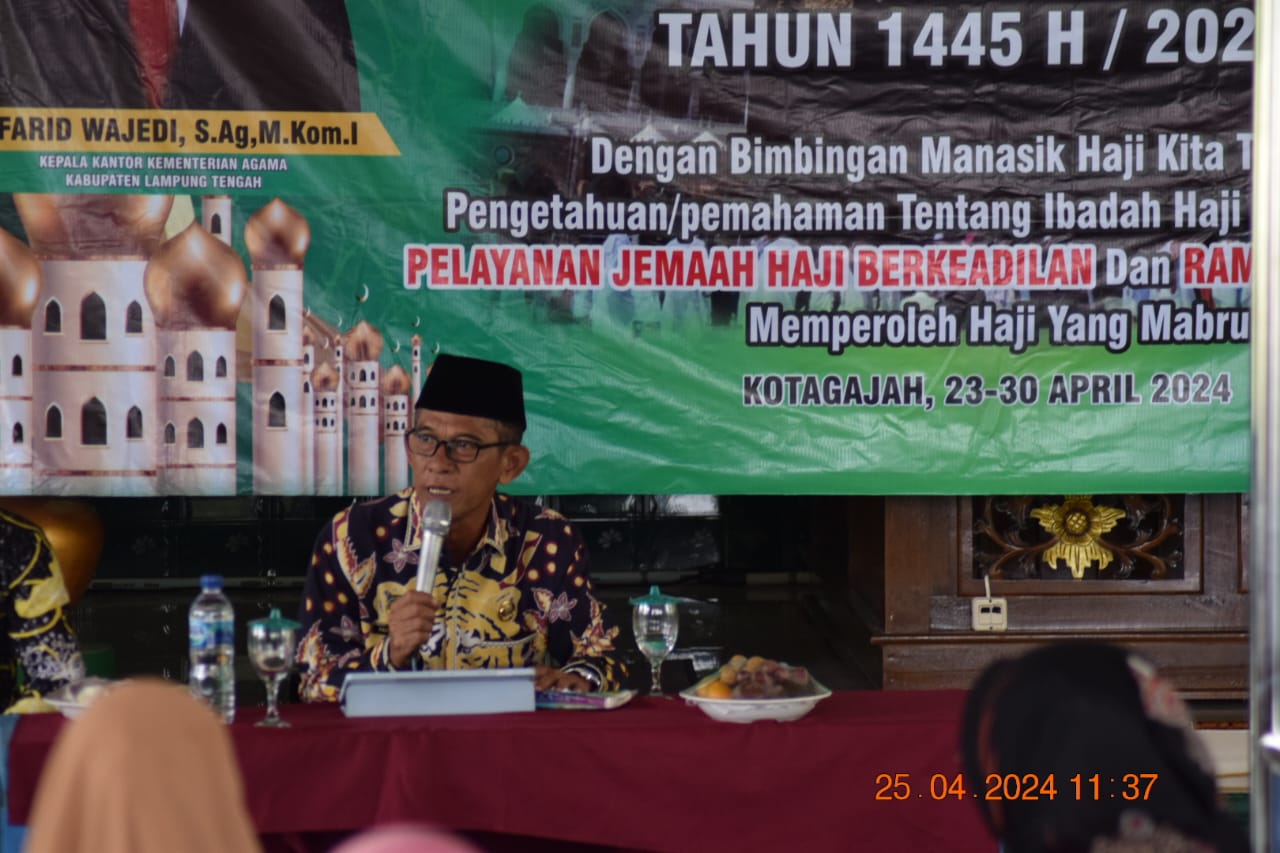 Kepala Kemenag Berikan Materi Manasik Haji Tingkat Kecamatan