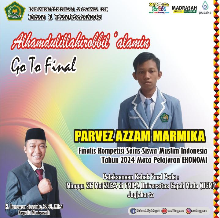 Parvez Azzam Marmika, Peserta Didik MAN 1 Tanggamus Finalis KOSSMI 2024