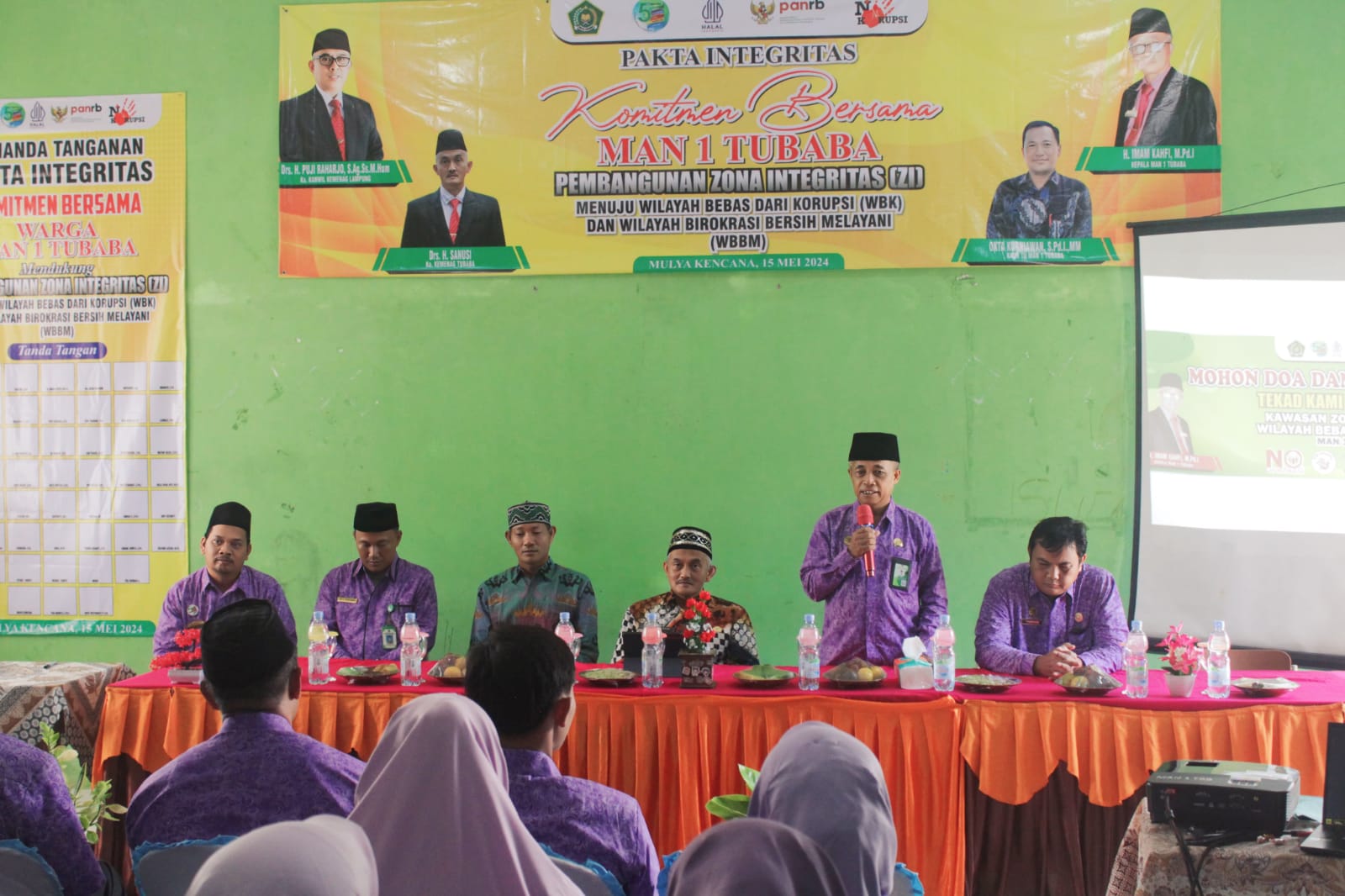 Menuju Zona Integritas, Seluruh Stake Holder MAN 1 Tubaba Lakukan Penandatanganan Pakta Integritas Pembangunan ZI