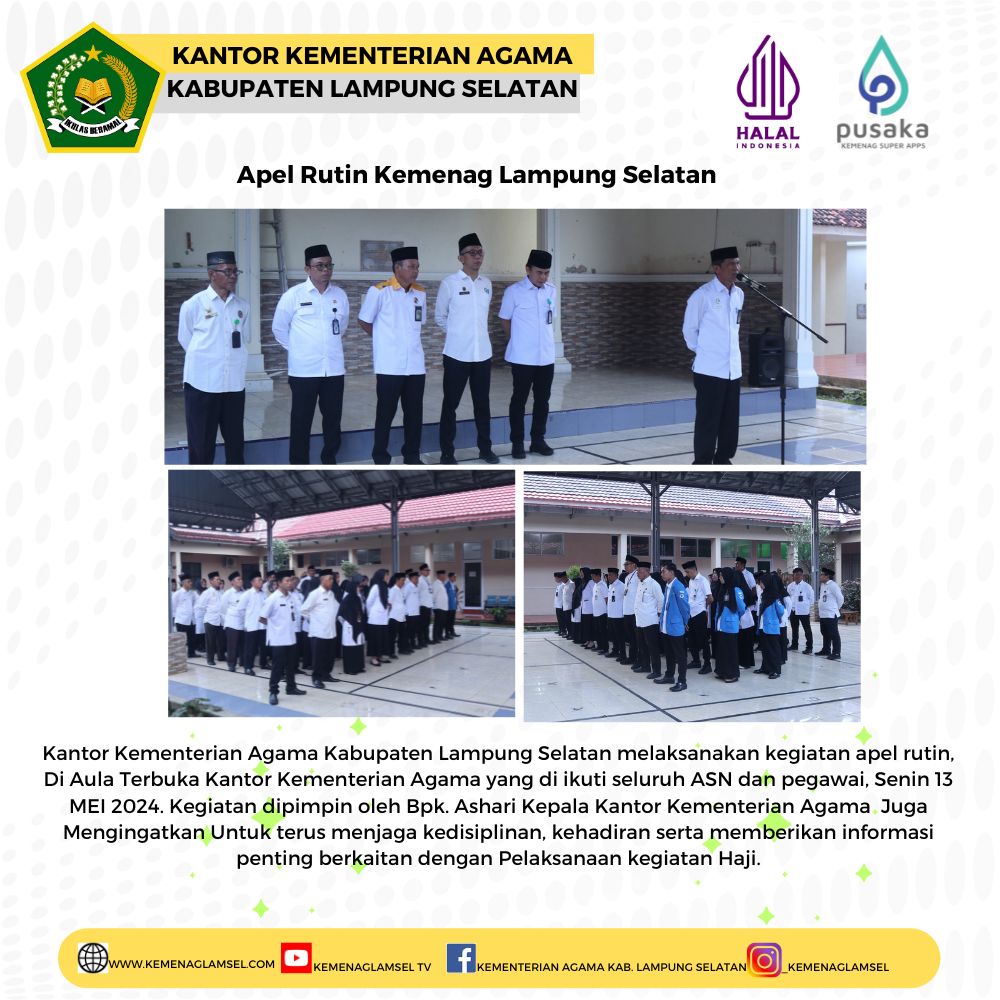 Apel Rutin Kementerian Agama Kabupaten Lampung Selatan