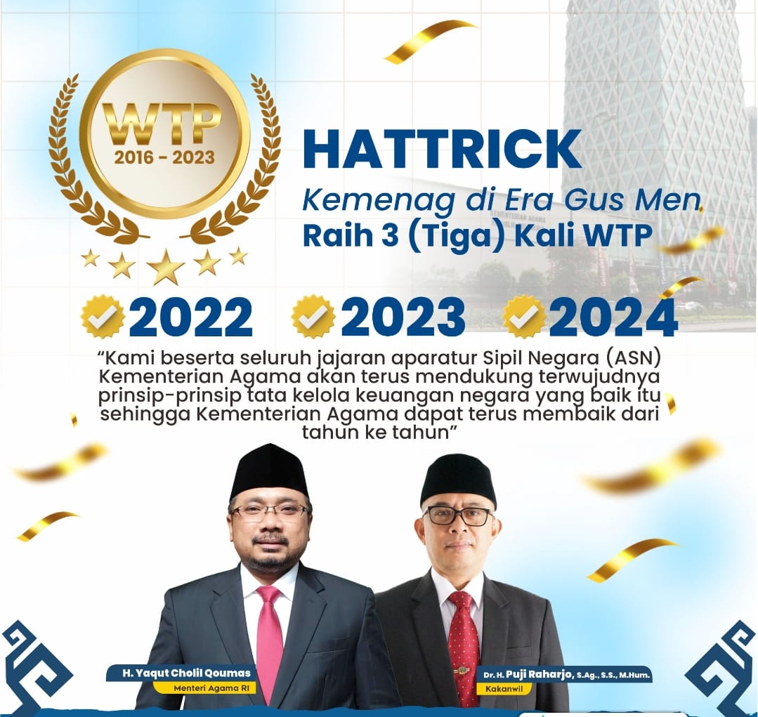 Hattrick WTP Kemenag di Era Gus Men Jadi Motivasi Tingkatkan Pelayanan de