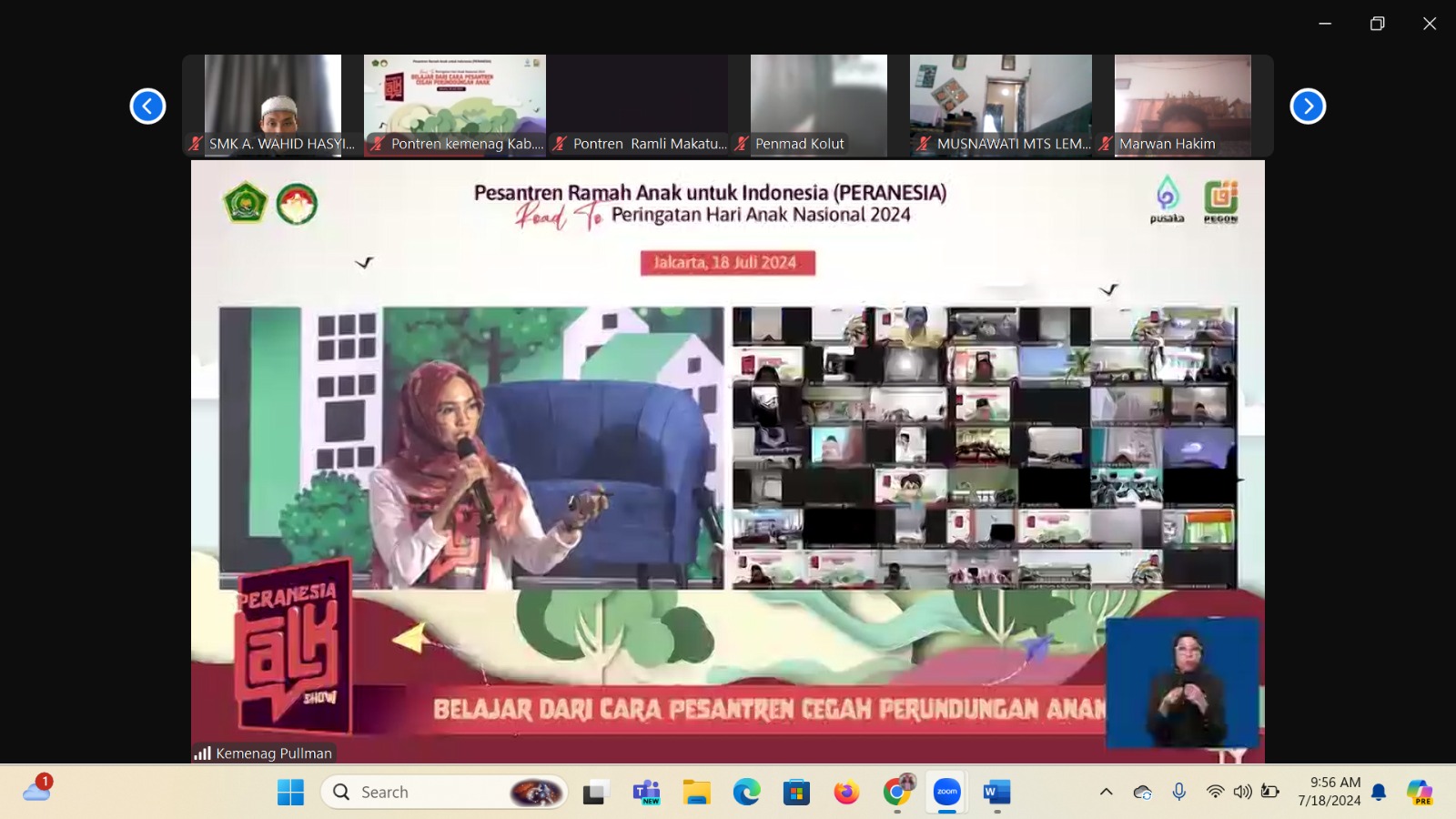 Ketua DWP Kemenag Pesawaran Ikuti Kegiatan PERANESIA