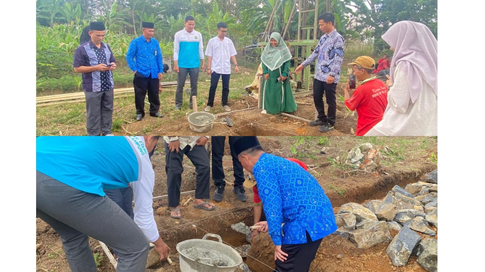 Peletakan Batu Pertama Oleh Kasubbag Tata Usaha Tandai Pembangunan Masjid Kampus STAINU