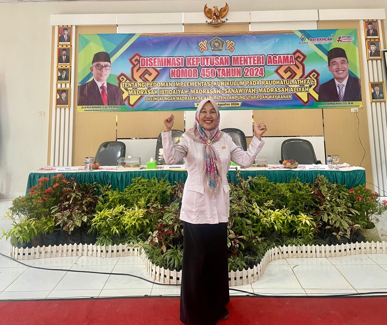 Kepala MTsN 3 Lampung Utara Menghadiri Acara Diseminasi Keputusan Menteri Agama Nomor 450 Tahun 2024