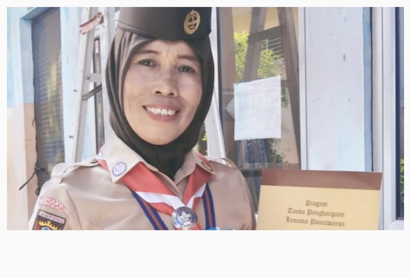 Ketua Gudep MTsN1 Tanggamus Raih Penghargaan Pancawarsa III pada Peringatan Hari Pramuka ke-63