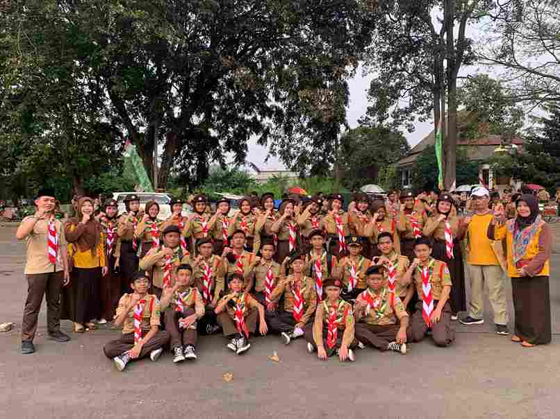 Pramuka MTsN 1 Bandar Lampung Ikuti Apel Besar Hari Pramuka ke-63 Tingkat Kwarcab Kota Bandar Lampung