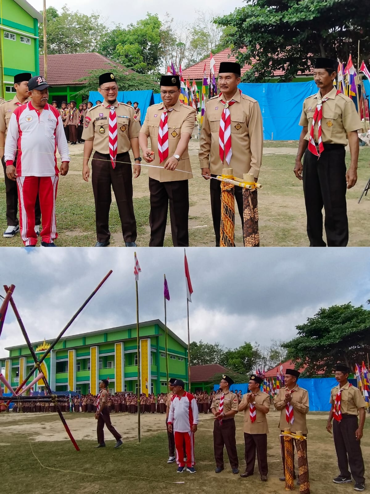 Kepala MAN 2 Tulang Bawang Barat Buka Kegiatan Perkemahan Penerimaan Tamu Ambalan Angkatan Ke-XIII