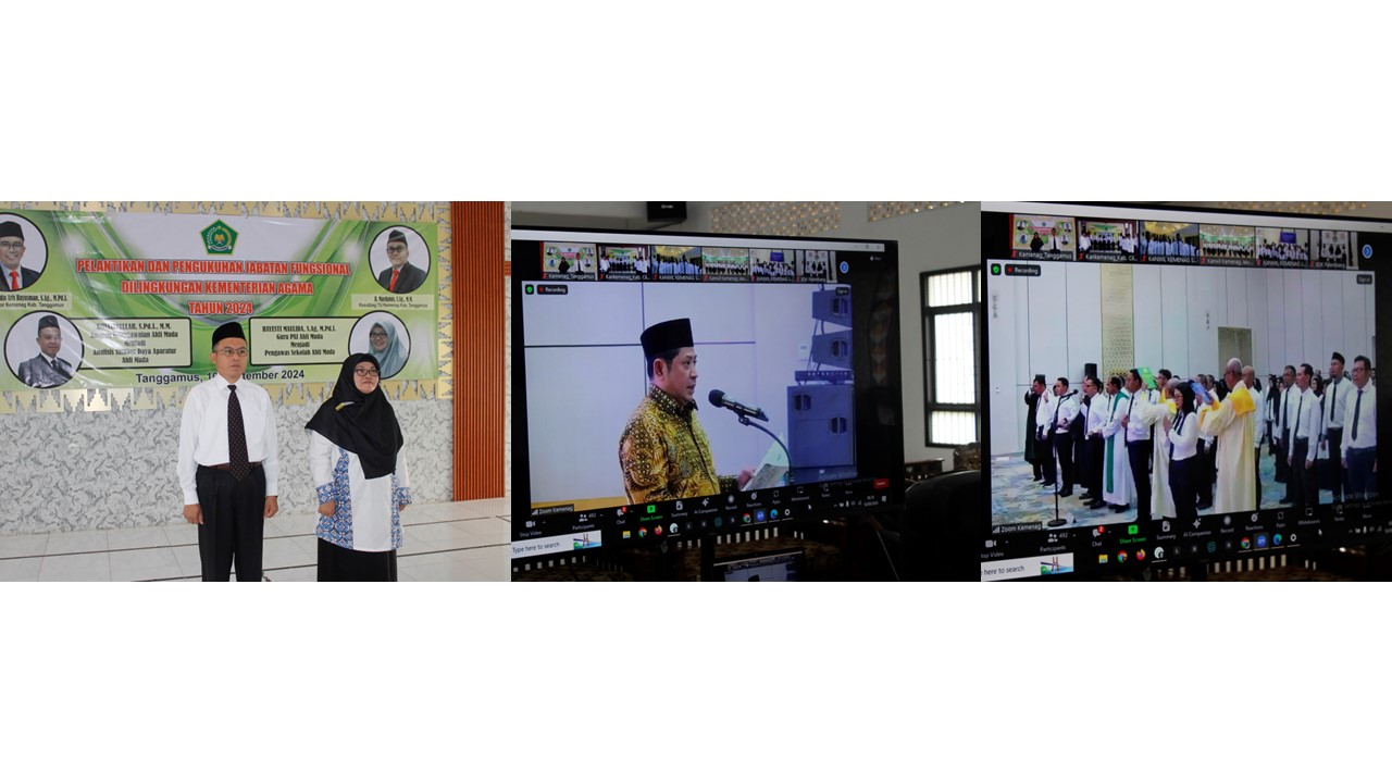 Kantor Kementerian Agama Kabupaten Tanggamus Gelar Pelantikan dan Pengukuhan Jabatan Fungsional