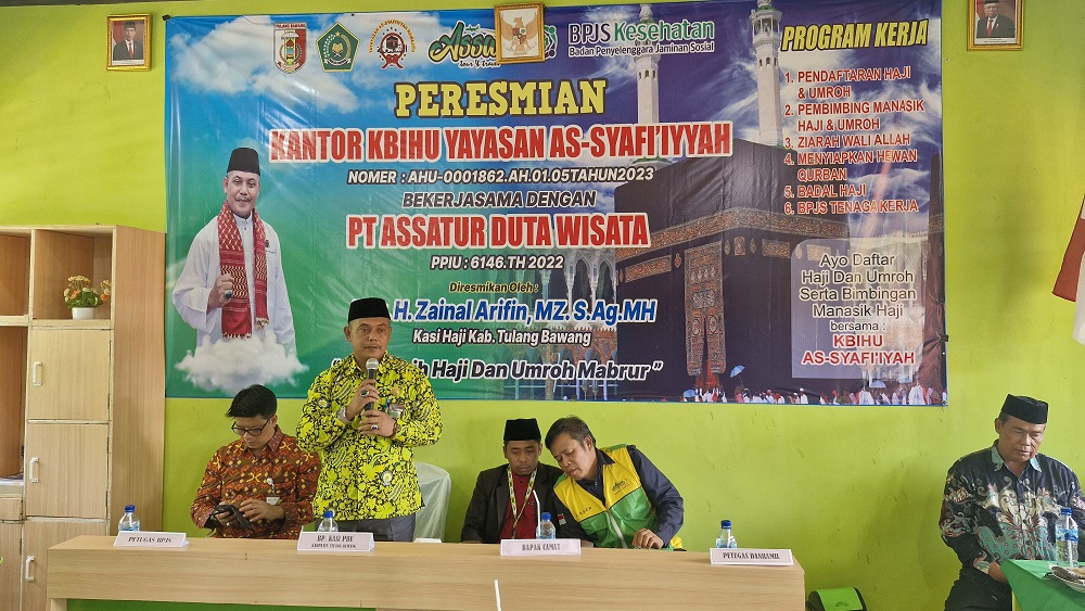 Mewakili Kepala Kemenag, Zainal Arifin Hadiri Peresmian KBIHU Assyafiiyah