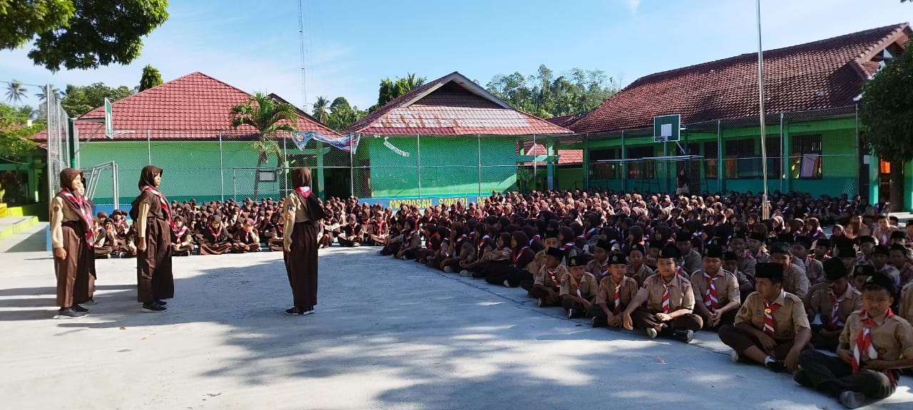 Membentuk Karakter Siswa, MTsN 2 Tanggamus Gelar Latihan Rutin