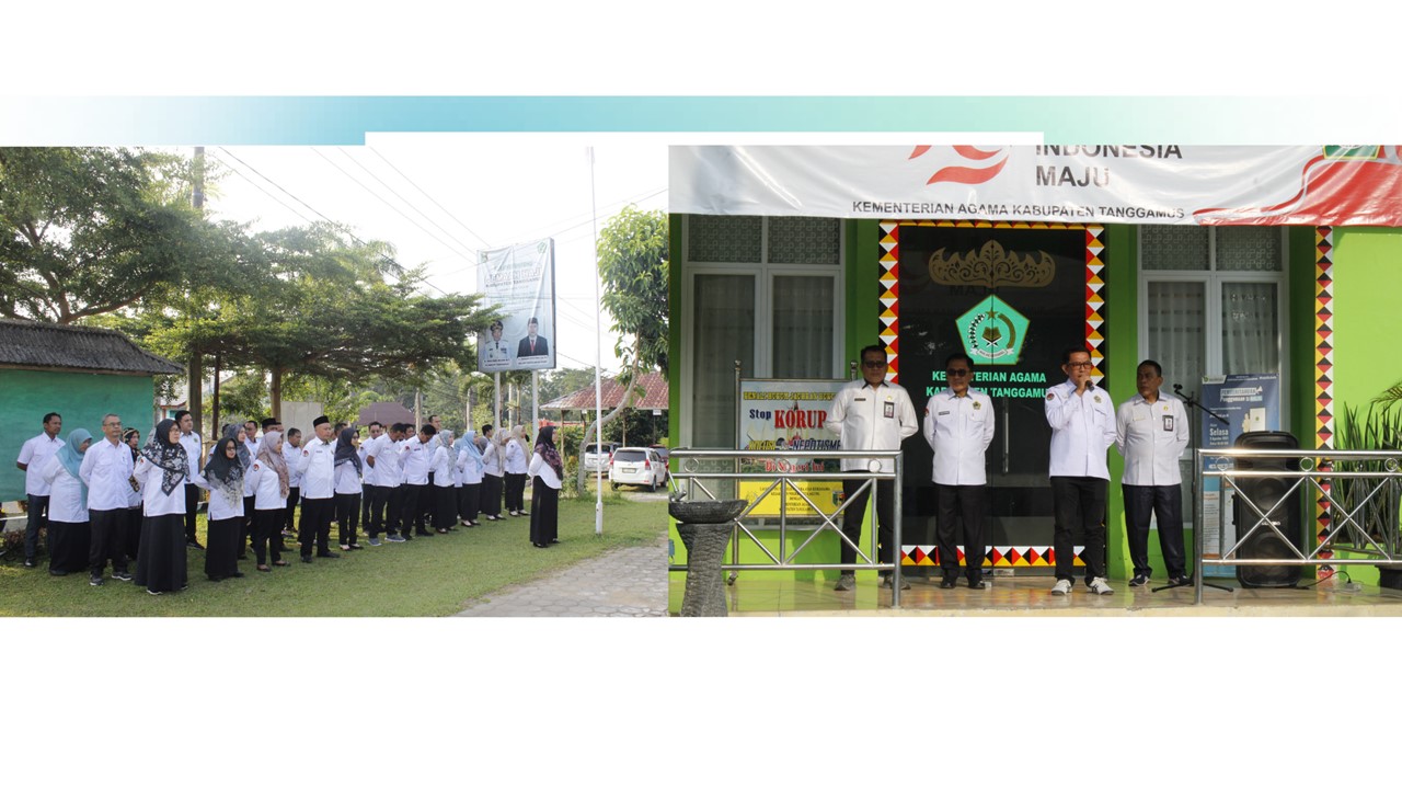 Kasi Penmad Kemenag Tanggamus Jadi Inspektur Apel Pagi, Tekankan Pentingnya Bekerja dengan Bahagia