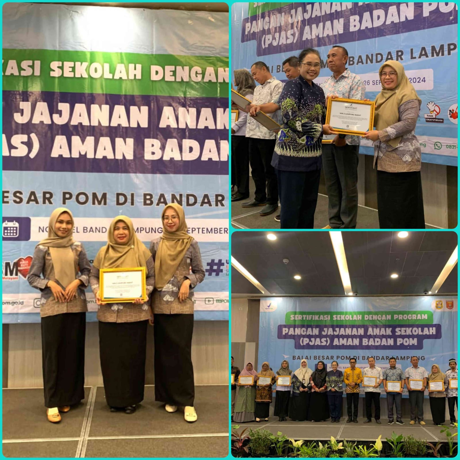Prestasi MIN 2 Lambar Terima Sertifikat Prestisius dari BPOM untuk Pengawasan Jajanan Anak Sekolah 2024