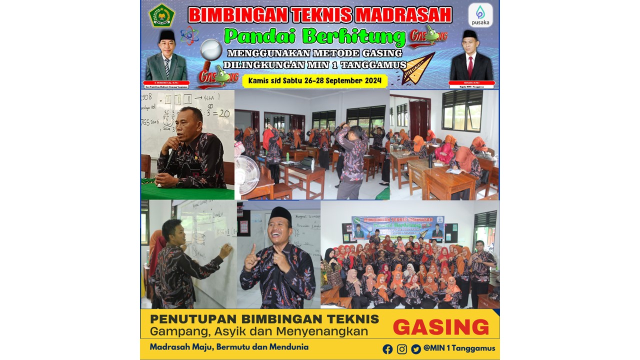 Penutupan Bimtek Metode Gasing di MIN 1 Tanggamus