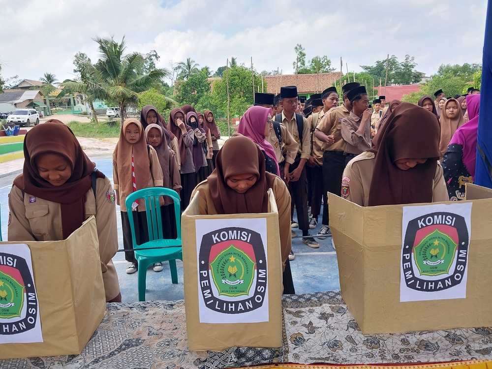Pemilihan Ketua dan Wakil Ketua OSIM Masa Bakti 2024/2025 di MTsN 2 Way Kanan: Paslon 01 Unggul