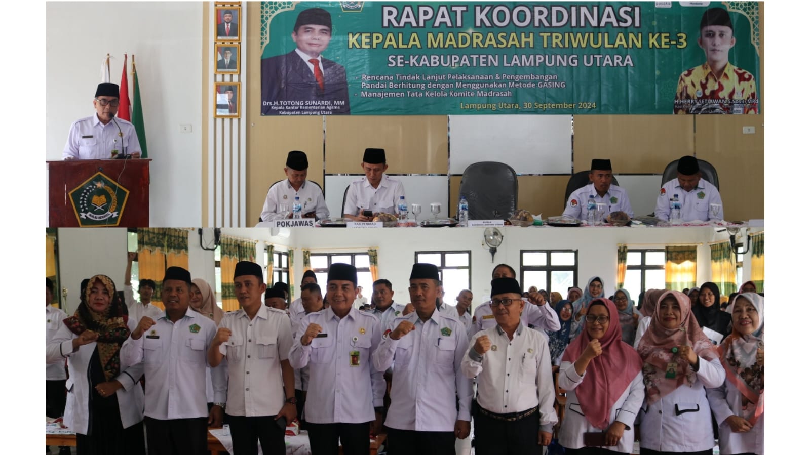 Buka Rakoor Kepala Madrasah Triwulan Ke-3, Kakankemenag Sampaikan Intruksi Menteri Agama