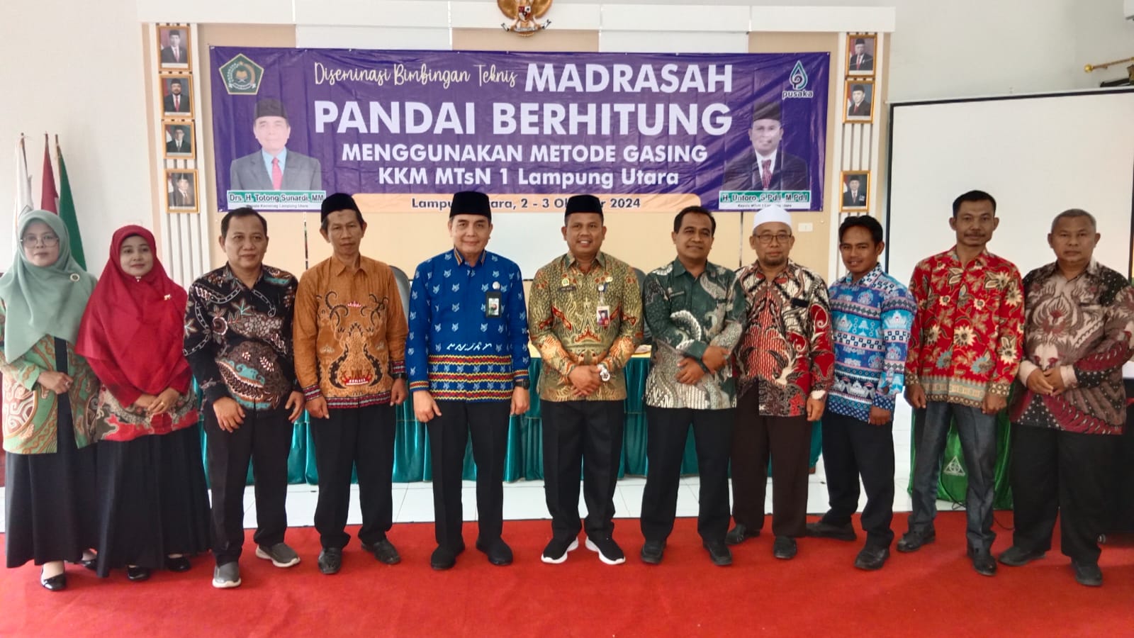 Matematika Tidak Lagi Menakutkan, Kakankemenang Saat Buka Bimtek Diseminasi Metode Gasing KKM MTsN 1 Lampung Utara