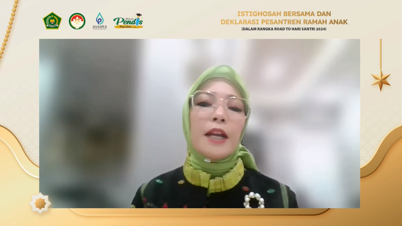 Road to Hari Santri 2024, Ketua DWP Kemenag Pesawaran Ikuti Istighosah dan Deklarasi Ramah Anak