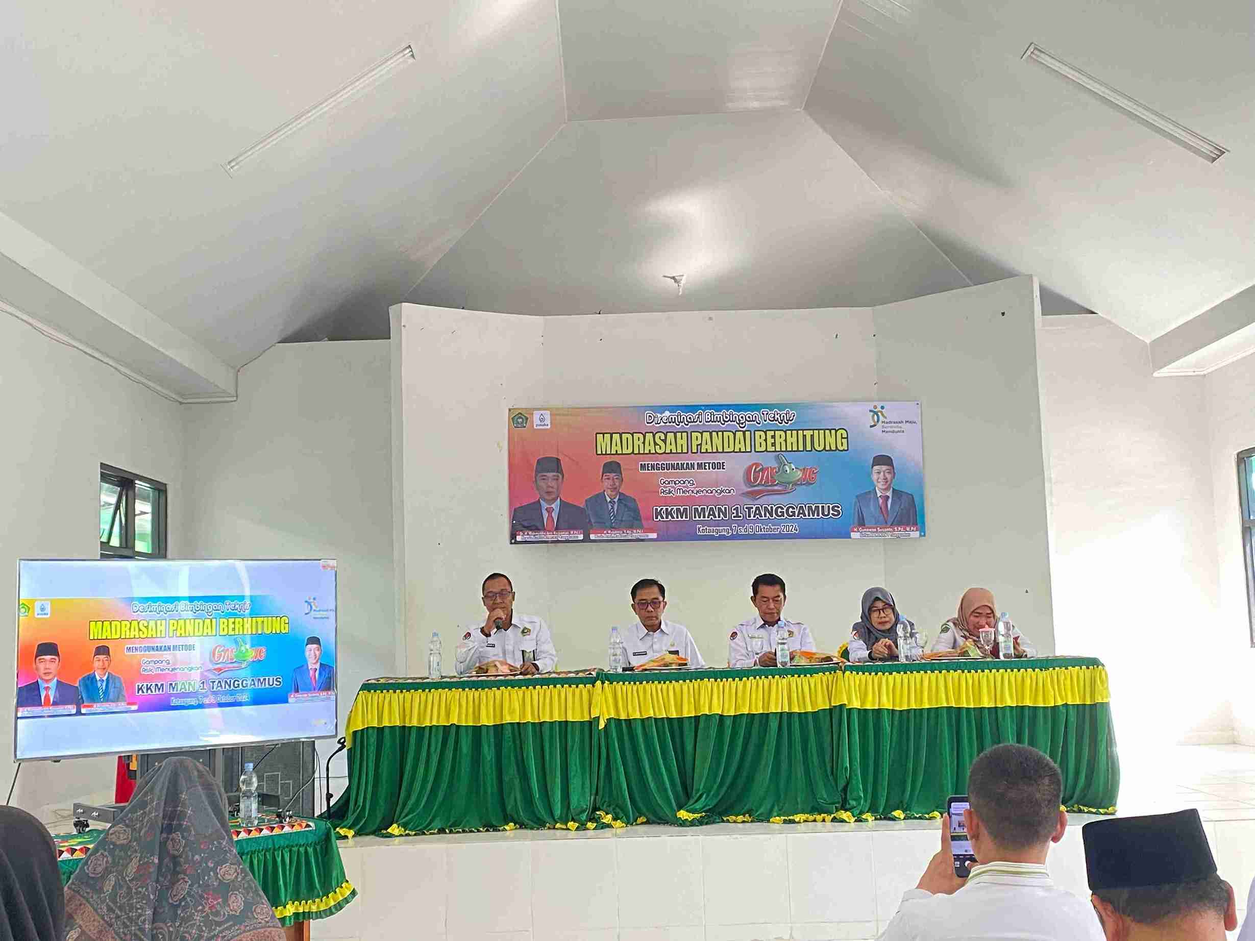 Diseminasi Bimbingan Teknis, Madrasah Pandai Berhitung dengan Metode GASING Pada Guru Madrasah Se-KKM MAN 1 Tanggamus