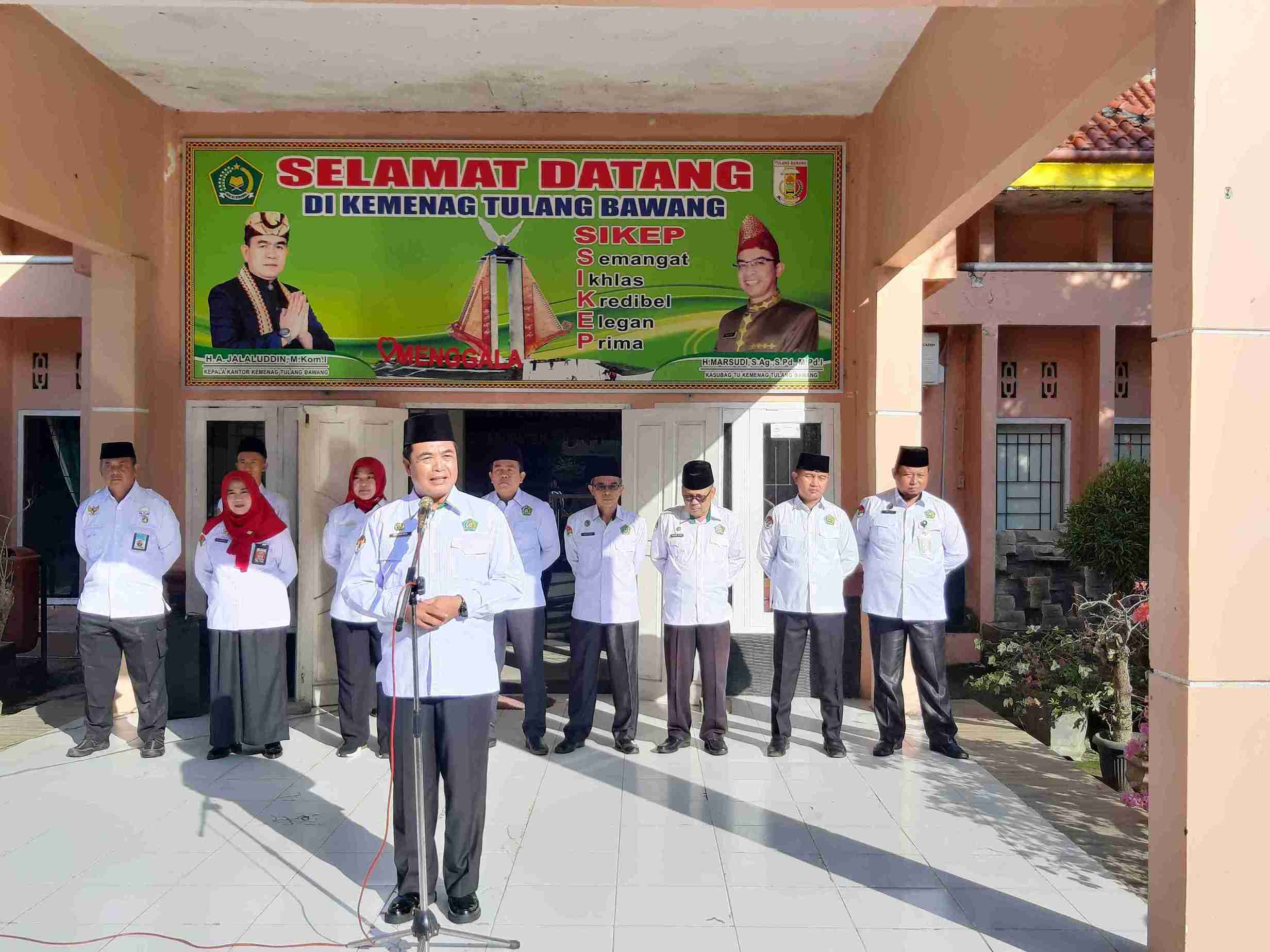 Kemenag Tulang Bawang Gelar Apel Senin Pagi, Mujamil Tegaskan Ketentuan Pernikahan dan Netralitas ASN di Tengah Isu Pilkada