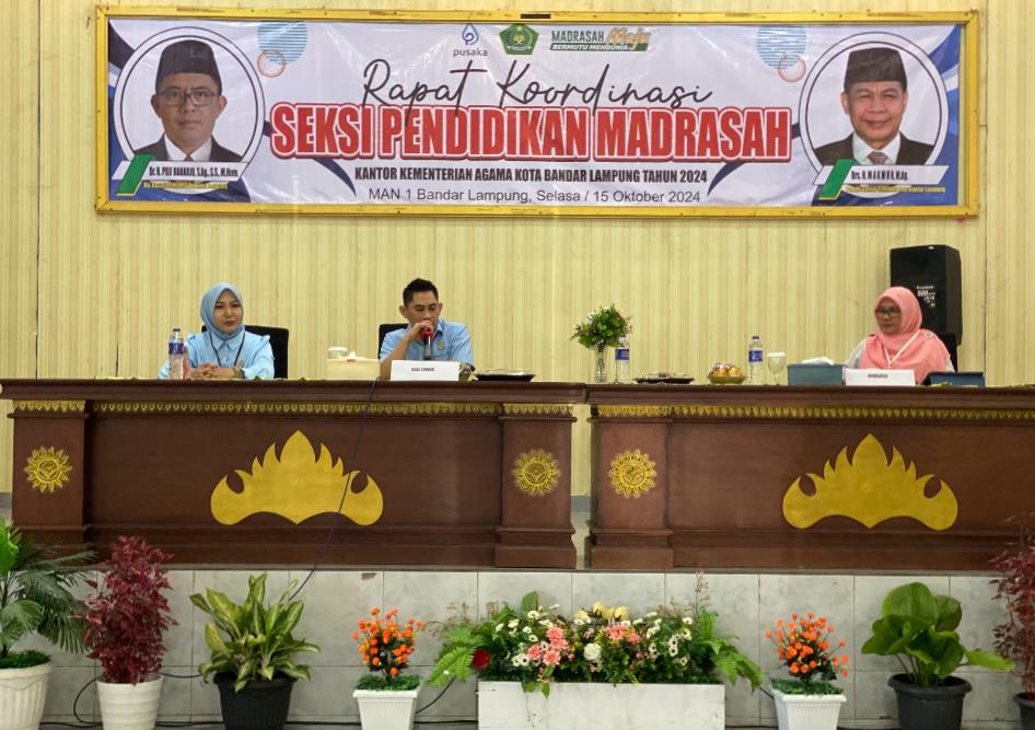 Rakor Seksi Pendidikan Madrasah Kota Bandar Lampung, Kasi Datun Sampaikan Tugas dan Fungsi