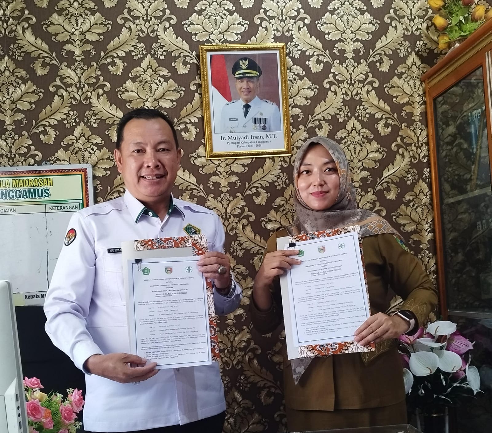 Perpanjangan MoU Dengan Puskesmas Gunung Alip, MTsN 2 Tanggamus Utamakan Layanan Kesehatan