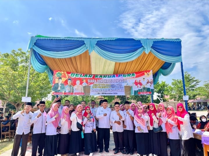 Kemeriahan Gelar Karya P5R "Suara Demokrasi" Menggema di MAN 2 Lampung Utara
