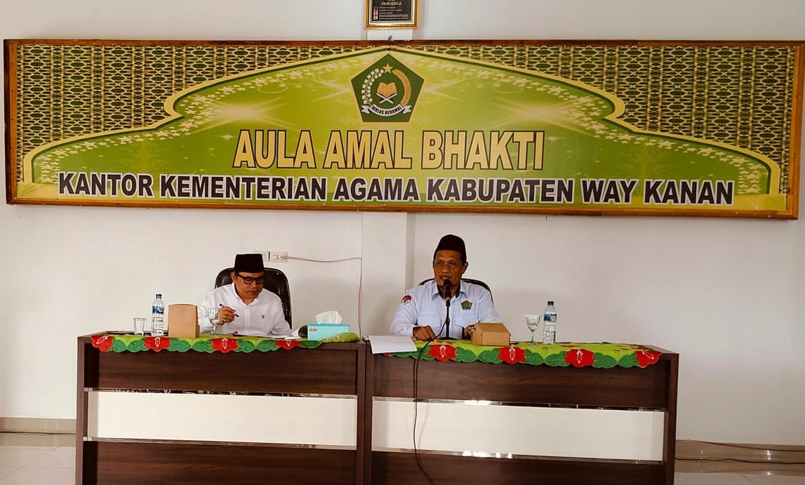 Kepala MTsN 2 Way Kanan Hadiri Rapat Koordinasi Kementerian Agama Kabupaten Way Kanan