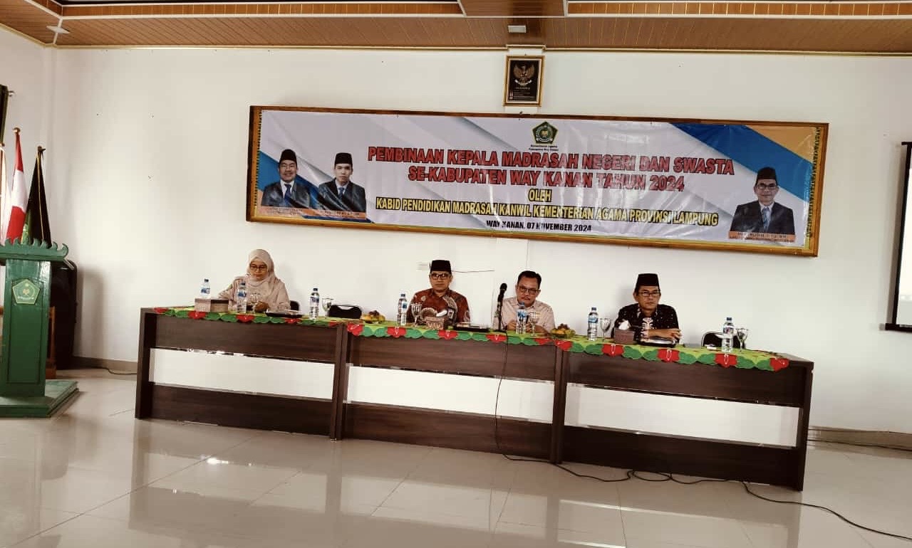 Kepala MTsN 2 Way Kanan Hadiri Pembinaan Kepala Madrasah se-Kabupaten Way Kanan Tahun 2024