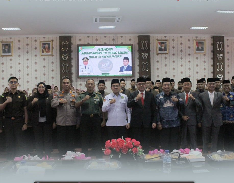 Lepas Keberangkatan Kafilah, Pj Bupati Tulang Bawang Harap Berikan Kemampuan Terbaik di Ajang MTQ ke-51 Tingkat Provinsi Lampung