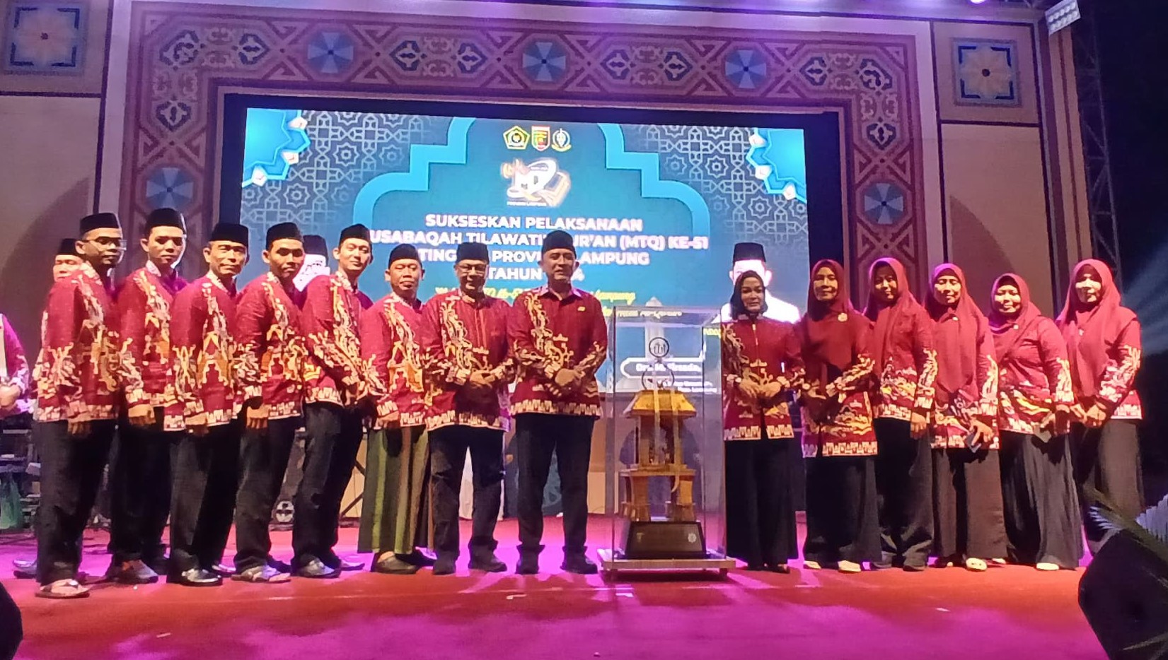 Kota Bandar Lampung Raih Juara Umum MTQ Ke-51 Provinsi Lampung 2024