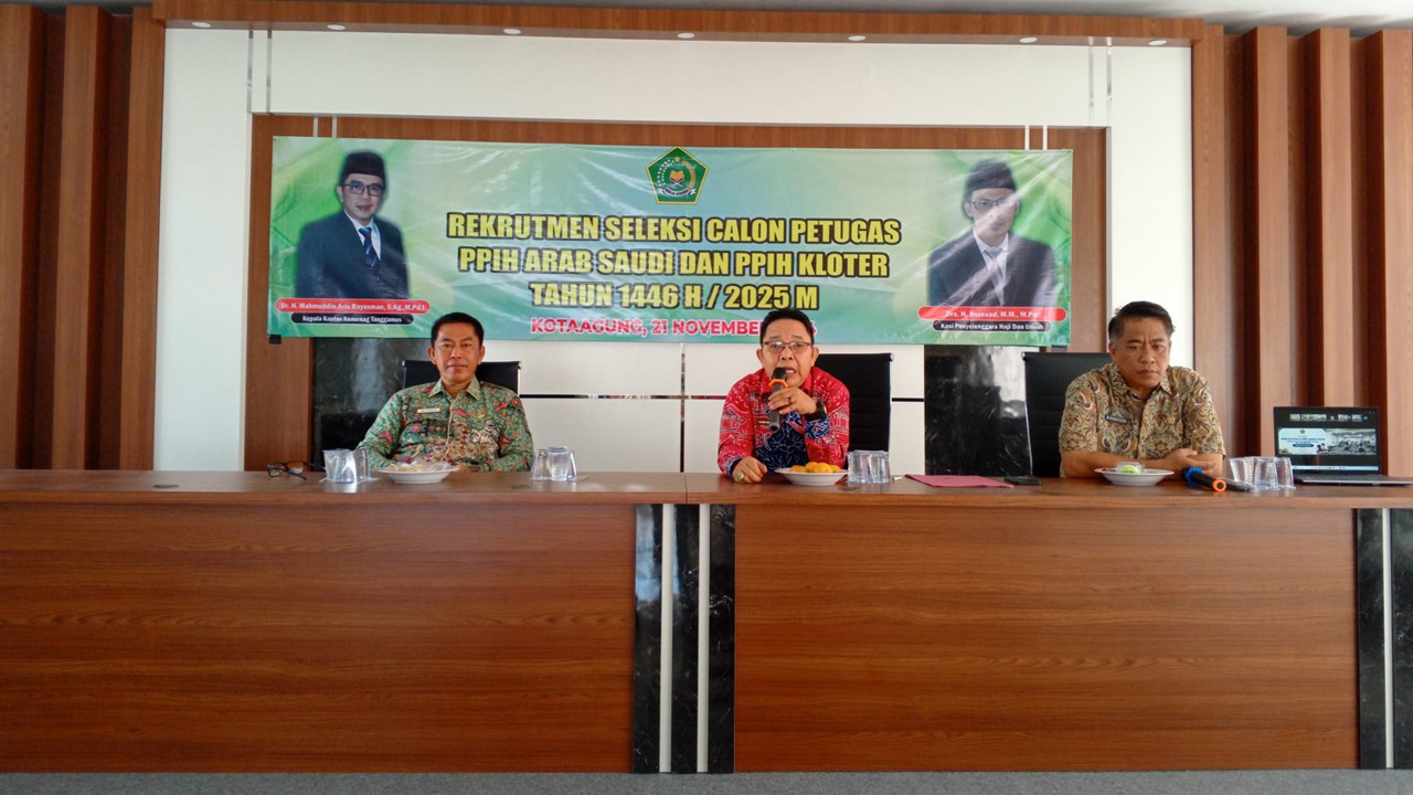 19 Peserta Ikuti Seleksi PPIH, PLH Kepala Kemenag Tanggamus Lakukan Monitoring