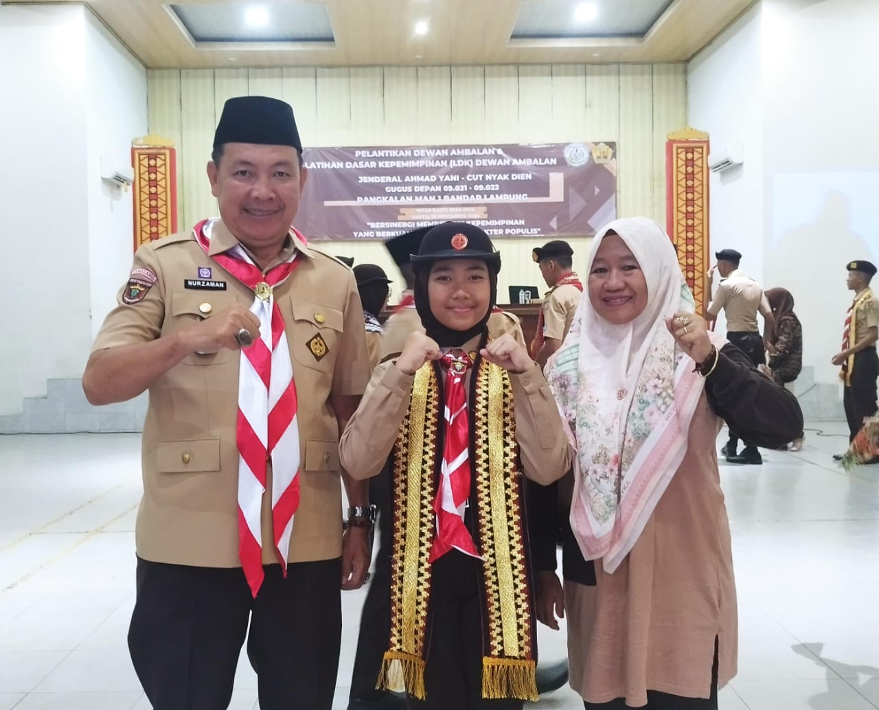 Nurzaman Hadiri Pelepasan Kontingen Lampung Peserta Kemah Pramuka Madrasah Nasional Tahun 2024