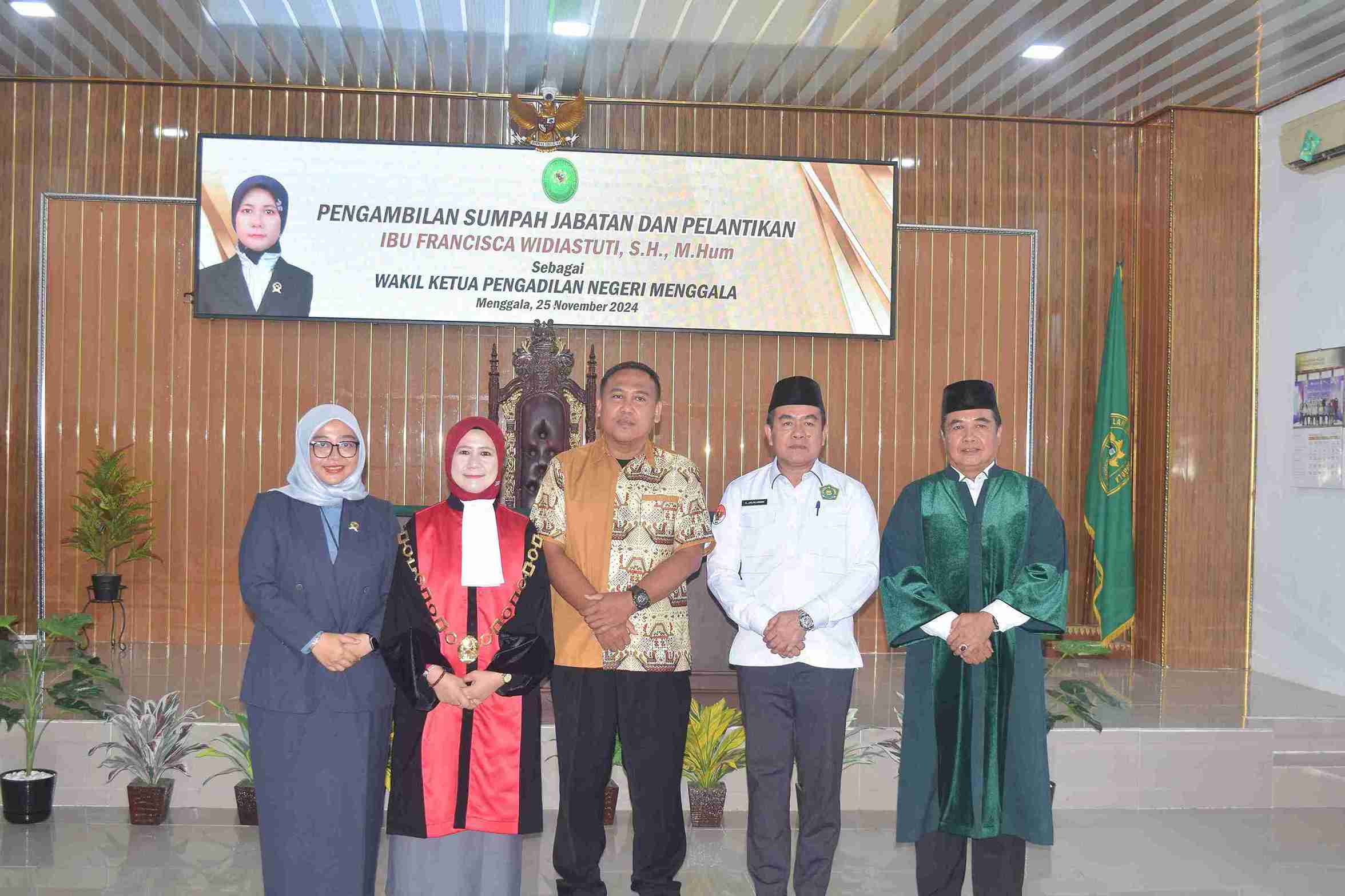 Kakankemenag Tulang Bawang didaulat Sebagai Saksi Pelantikan Wakil Ketua Pengadilan Negeri Menggala
