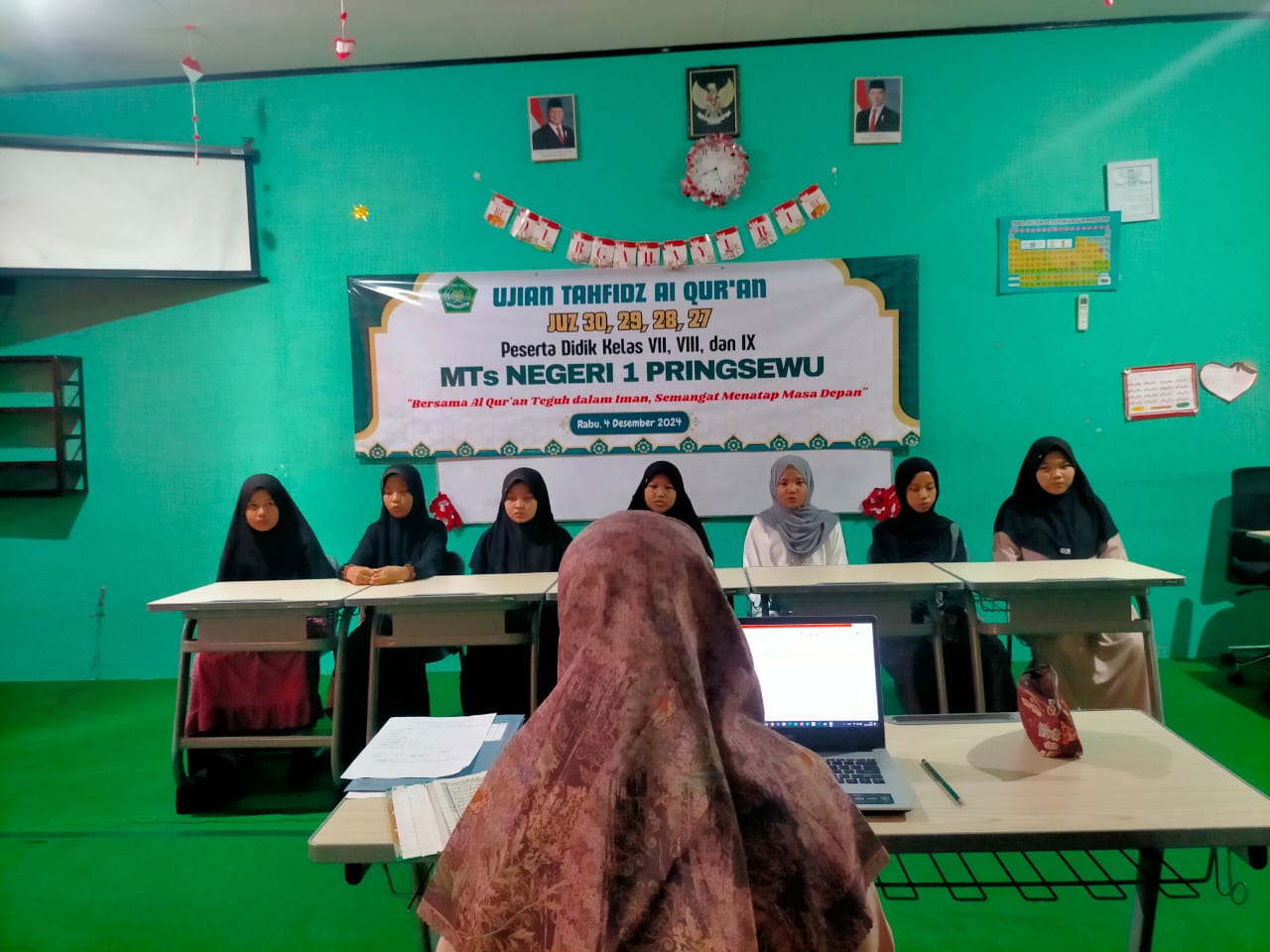 Ujian Tahfidz MTs Negeri 1 Pringsewu: Evaluasi dan Motivasi Menghafal Al-Qur'an