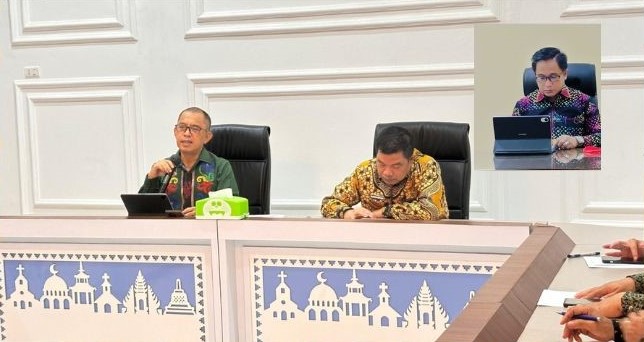 Ka KanKemenag Bandar Lampung Bersama Kasubbag TU Ikuti Rakor Persiapan HAB 2025 Secara Daring
