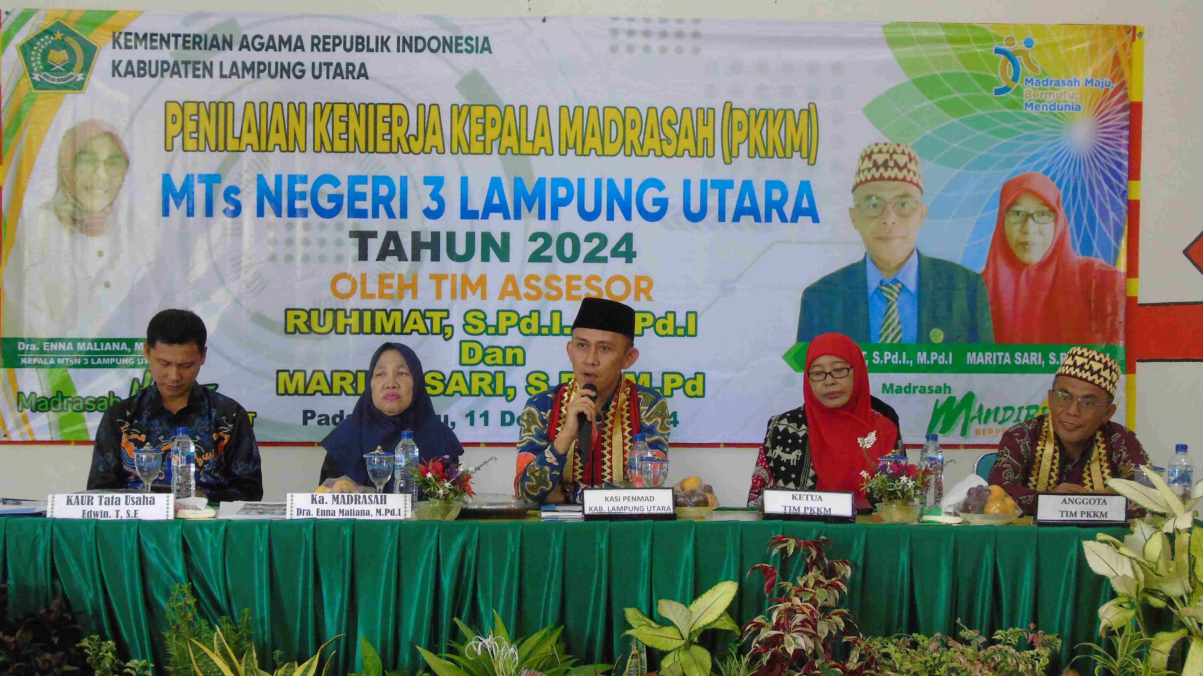 MTsN 3 Lampung Utara Laksanakan Penilaian Kinerja Kepala Madrasah (PKKM) Tahun 2024