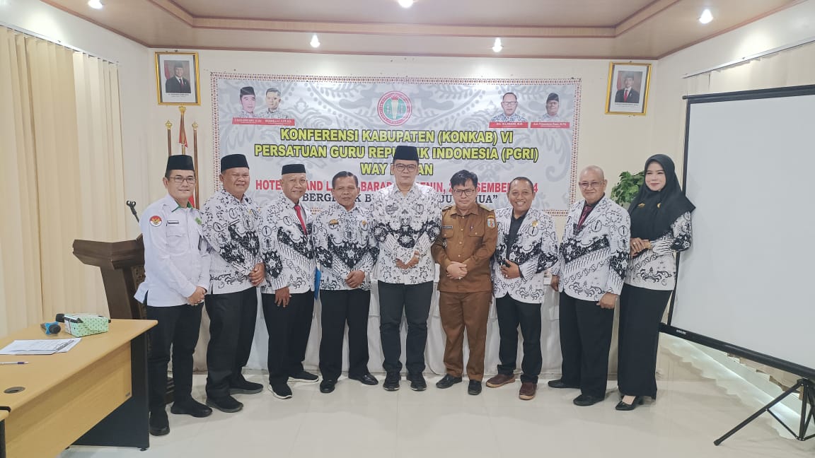 Konferensi Kabupaten VI PGRI Way Kanan: Kasi Penmad Dukung Peningkatan Kualitas Pendidikan untuk Masa Bakti 2024-2029