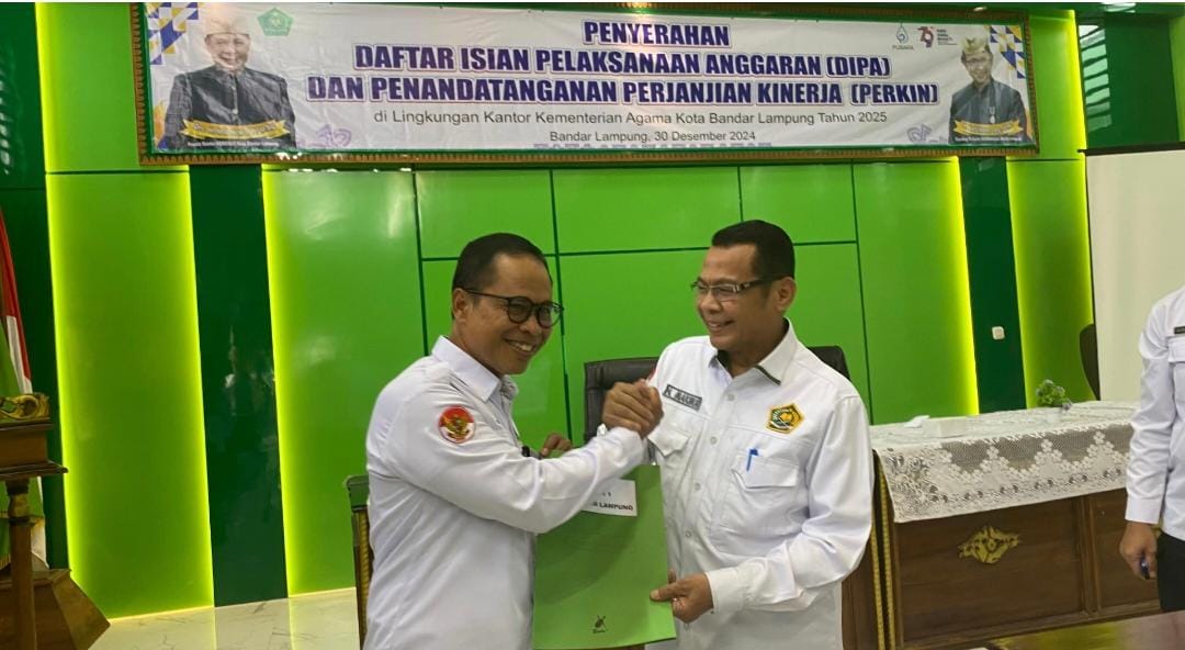 Penandatanganan Perjanjian Kinerja Tahun 2025 di Kantor Kementerian Agama Kota Bandarlampung