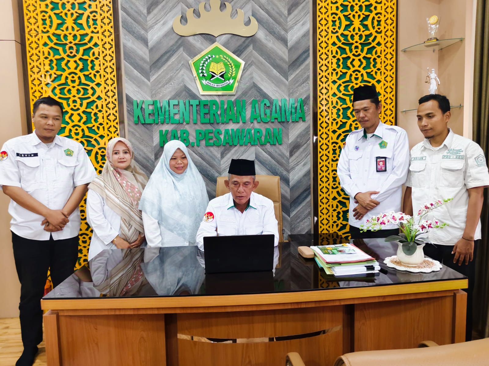 Submit Penilaian Mandiri Pelaksanaan Zona Integritas, Ka.Kemenag Pesawaran Tekankan Kesesuaian Bukti Dukung