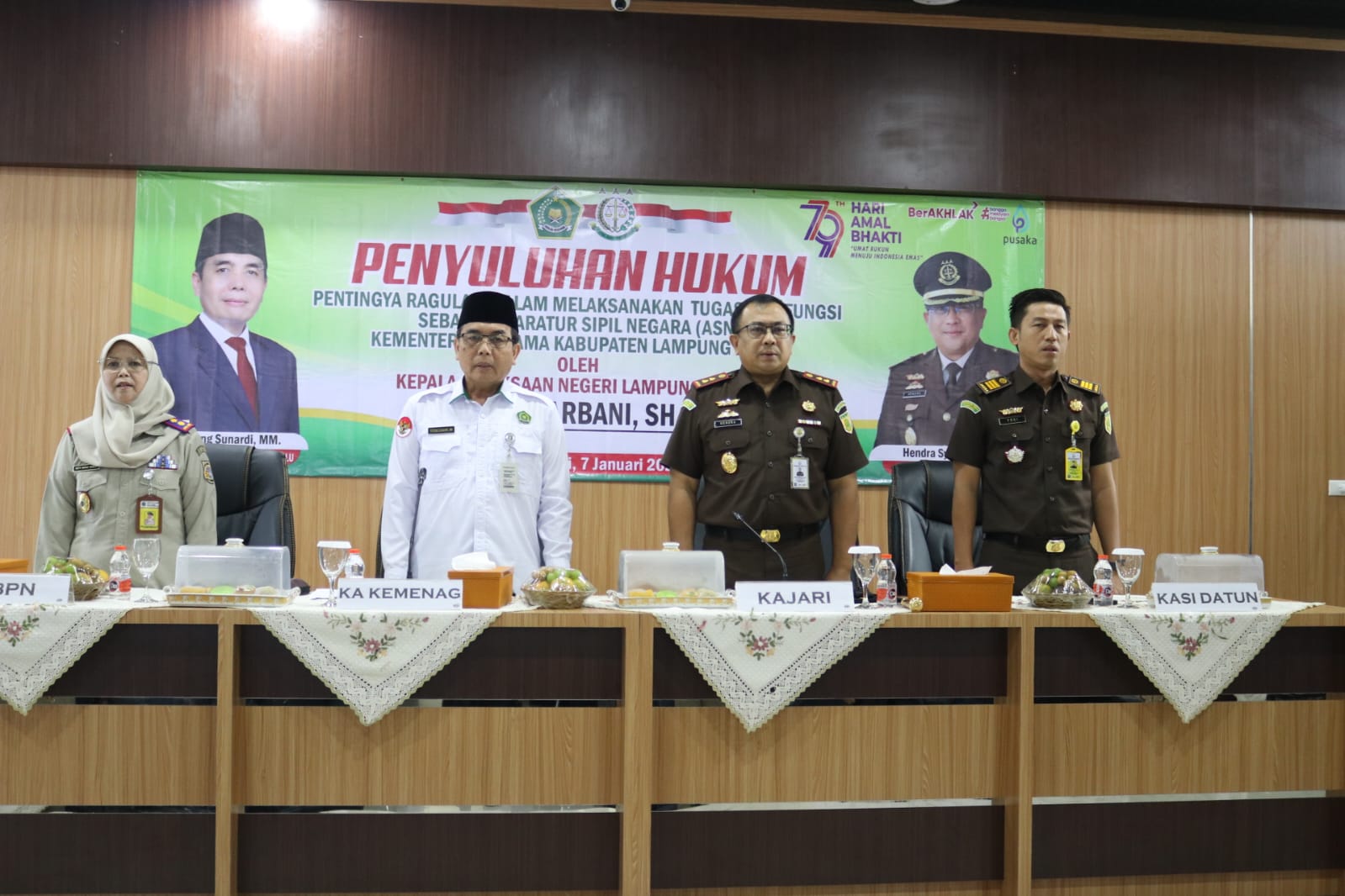 Tingkatkan Pemahaman Hukum Dalam pelayanan, Kemenag Lampung Utara Gelar Penyuluhan Hukum Bagi ASN