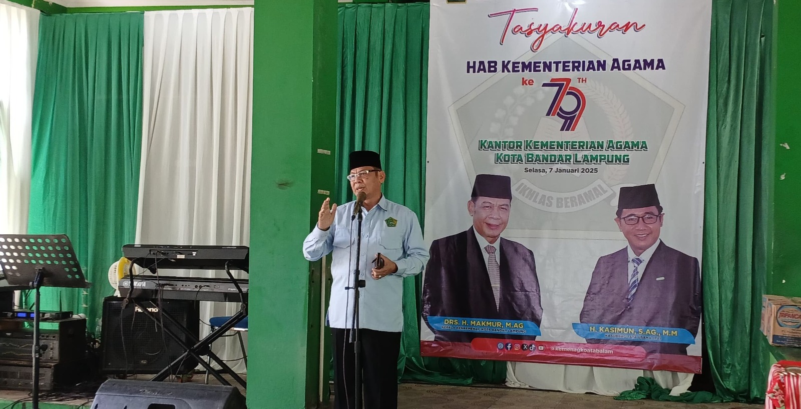 Kantor Kemenag Kota Bandar Lampung Gelar Tasakkuran Peringati HAB Ke-79.