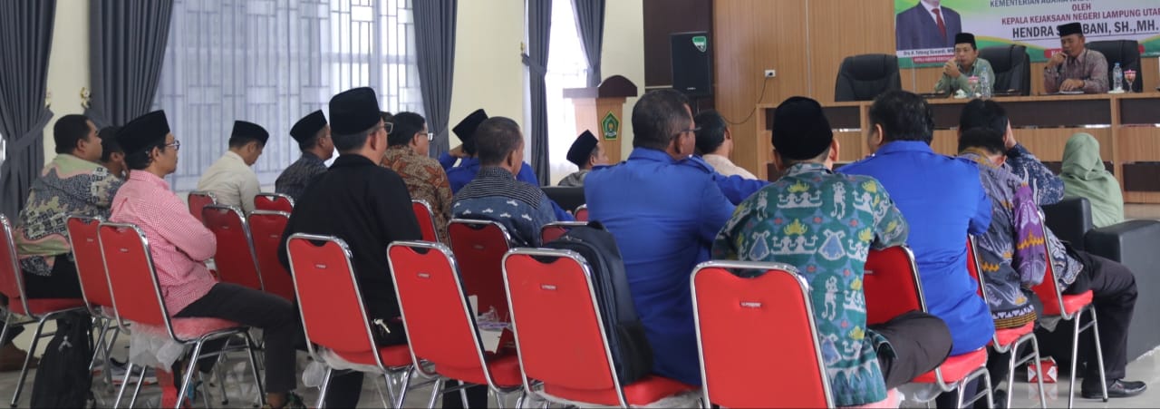 Kasubbag Tata Usaha Kemenag Lampung Utara Sampaikan Tiga Pesan Penting Saat Rakoor Bersama Kepala KUA