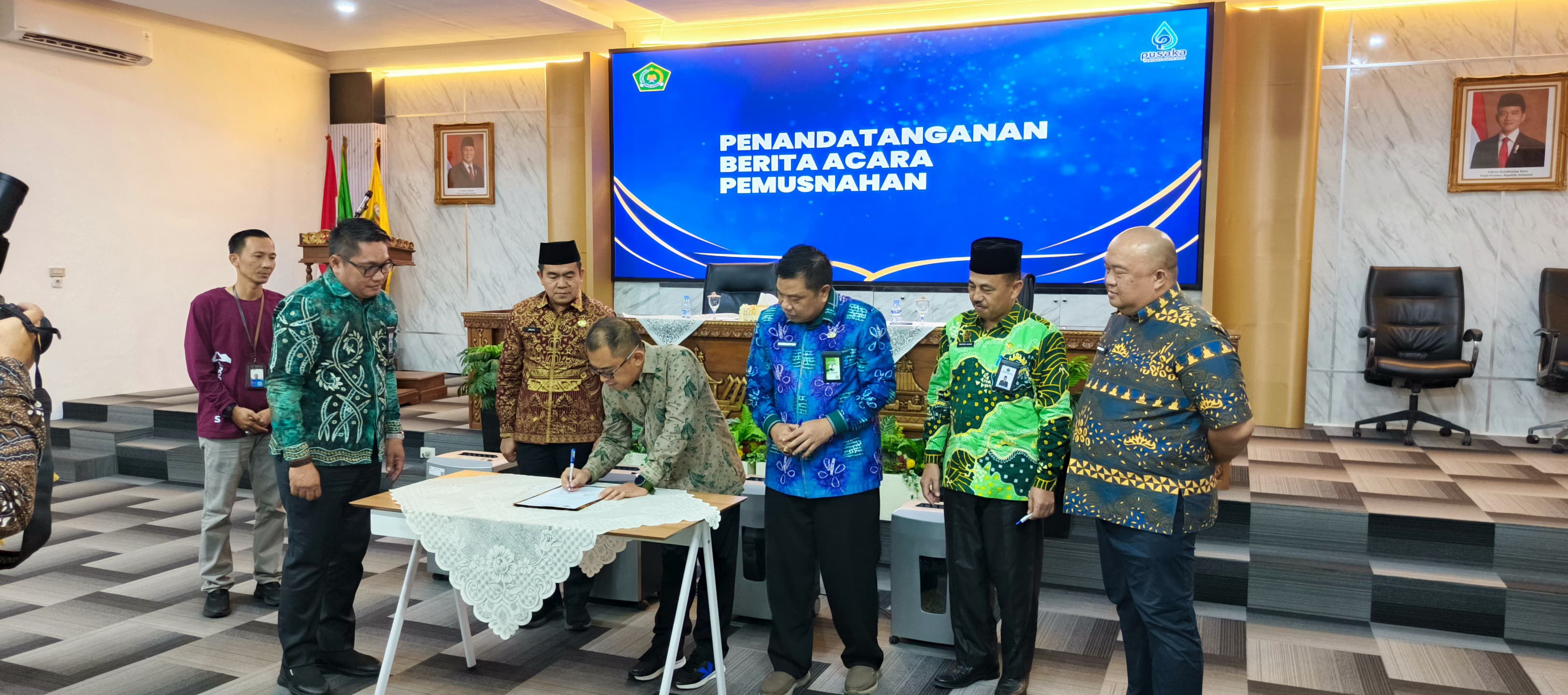 Arsiparis Kemenag Mesuji Ikuti Pembukaan Kegiatan Pemusnahan Arsip di Kanwil Kemenag Lampung