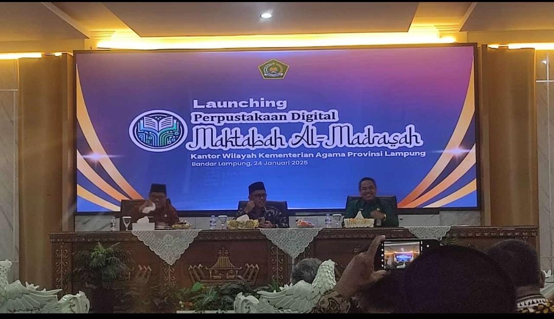Kepala MTsN 2 Tanggamus Hadiri Peluncuran Perpustakaan Digital Di Lingkungan Kanwil Kemenag Provinsi Lampung