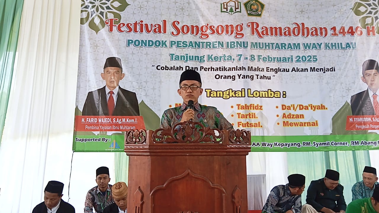 Kepala Kemenag Pesawaran Buka Resmi Festival Songsong Ramadhan di Ponpes Ibnu Muhtarom