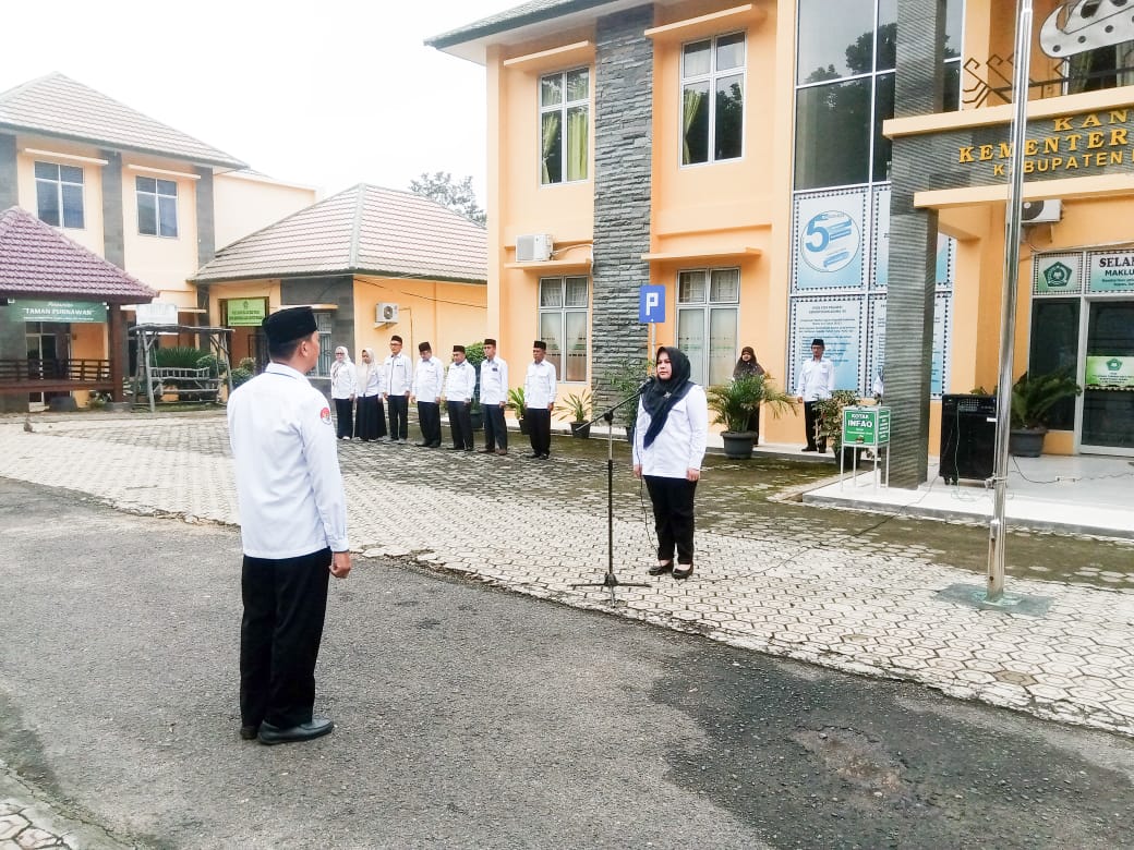 Kasi PAPKI Pesawaran Pimpin Apel Pagi, Sampaikan Tiga Arahan Penting