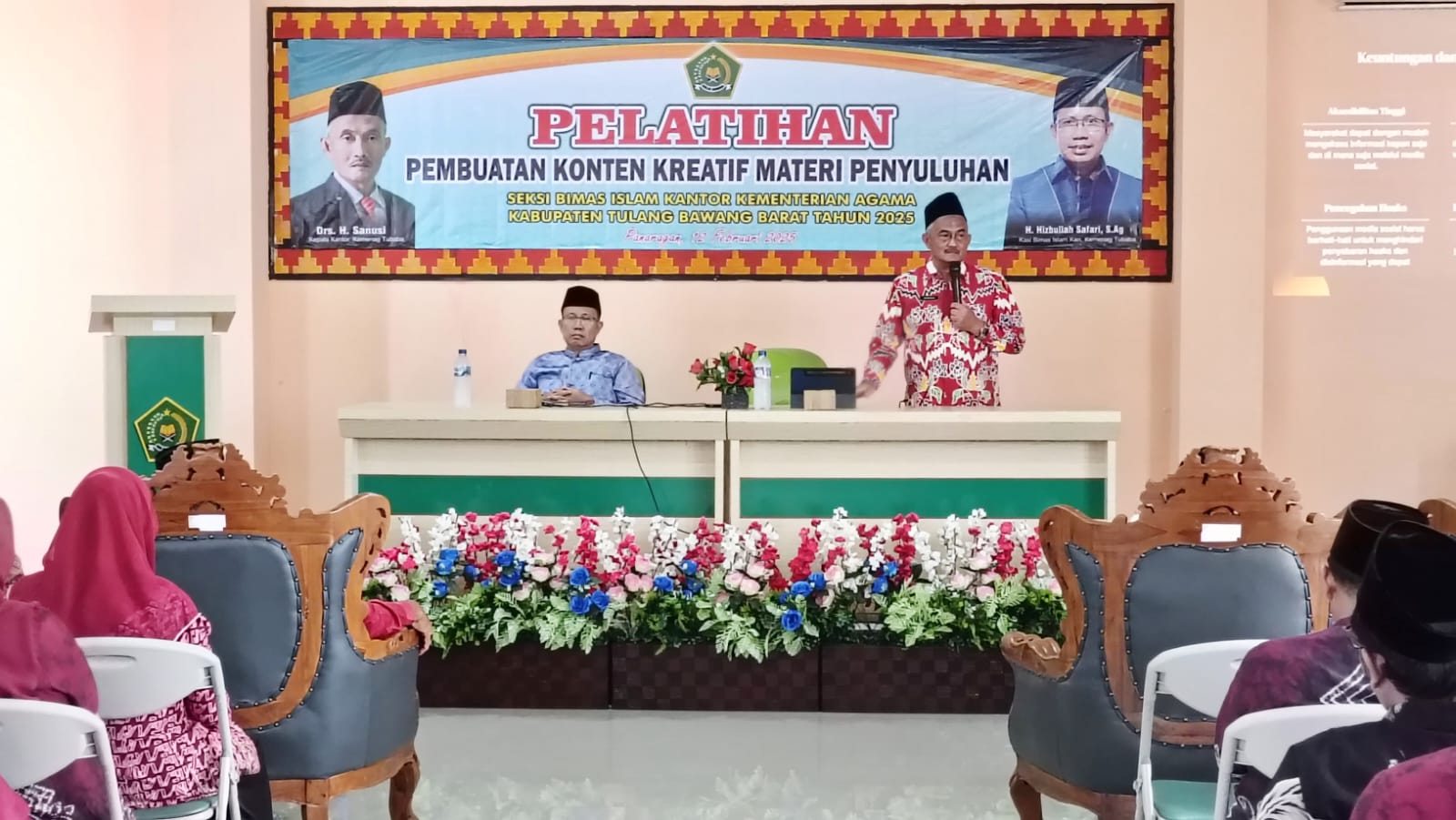 Pelatihan Pembuatan Konten Kreatif Mengoptimalkan Dakwah PAI Kemenag Tubaba