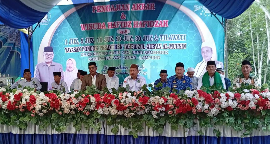 Kakankemenag bersama Kasi PAPKI Hadiri Kegiatan Pengajian dan Wisuda Tahfidzul Qur'an di PonPes Tahfidzul Qur'an Al-Muhsin