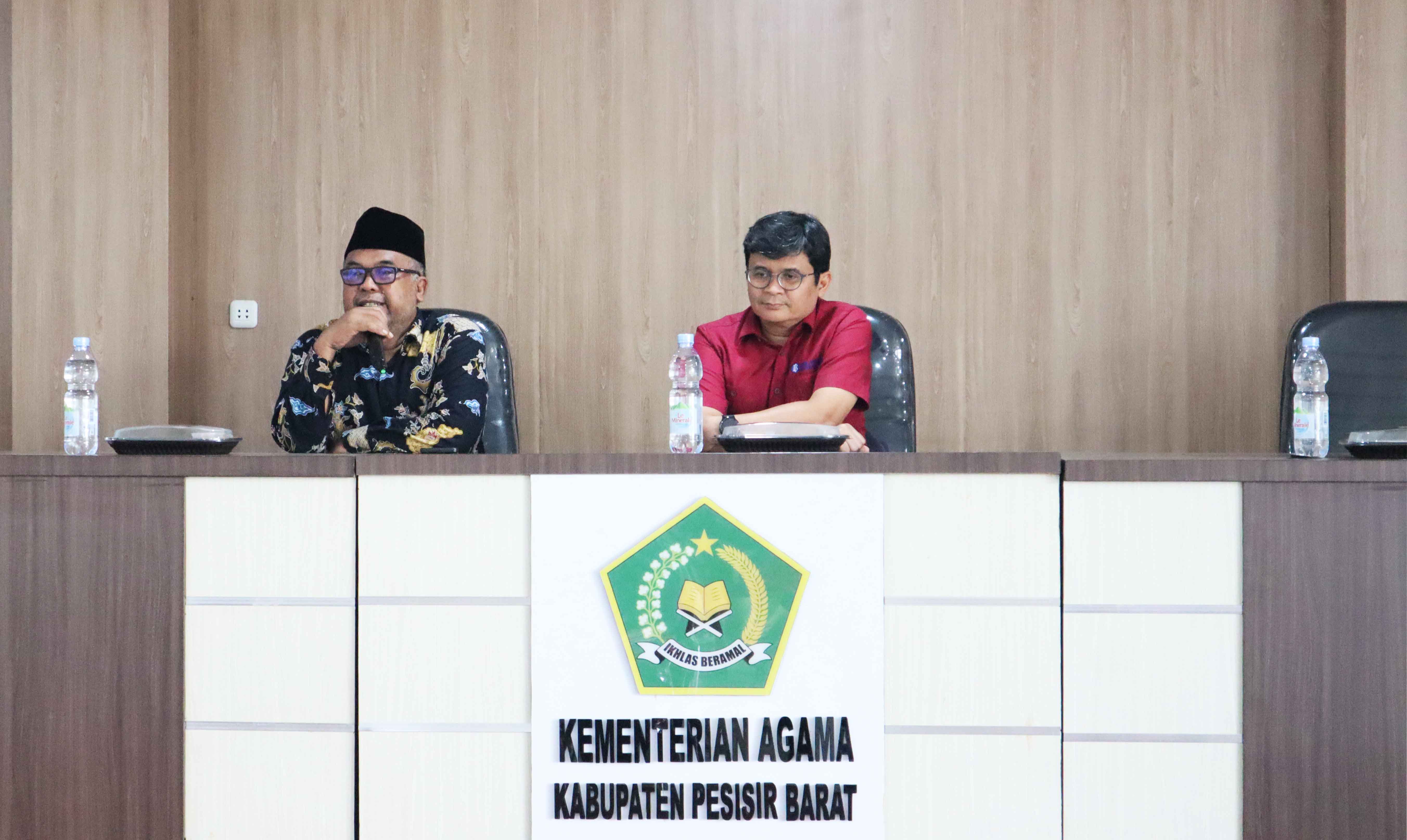 Kemenag Pesisir Barat Terima Kunjungan Bank Indonesia untuk Sosialisasi Cinta Bangga Paham Rupiah dan QRIS
